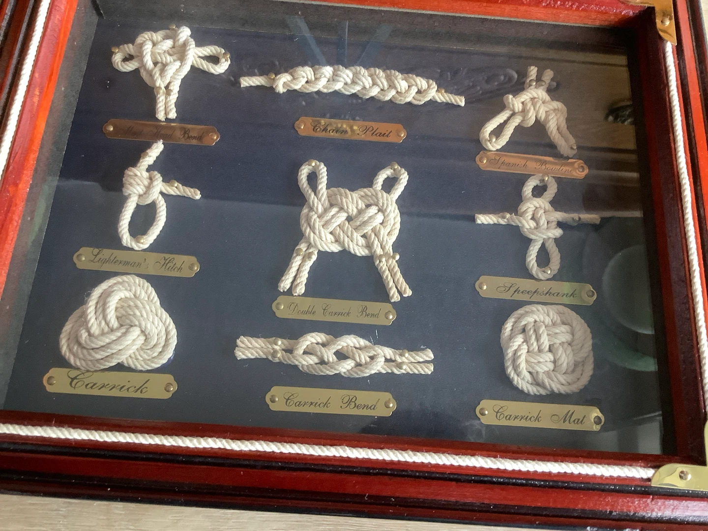 Vintage Nautical Sailor’s Knot Shadow Box 🐞 - photo 3