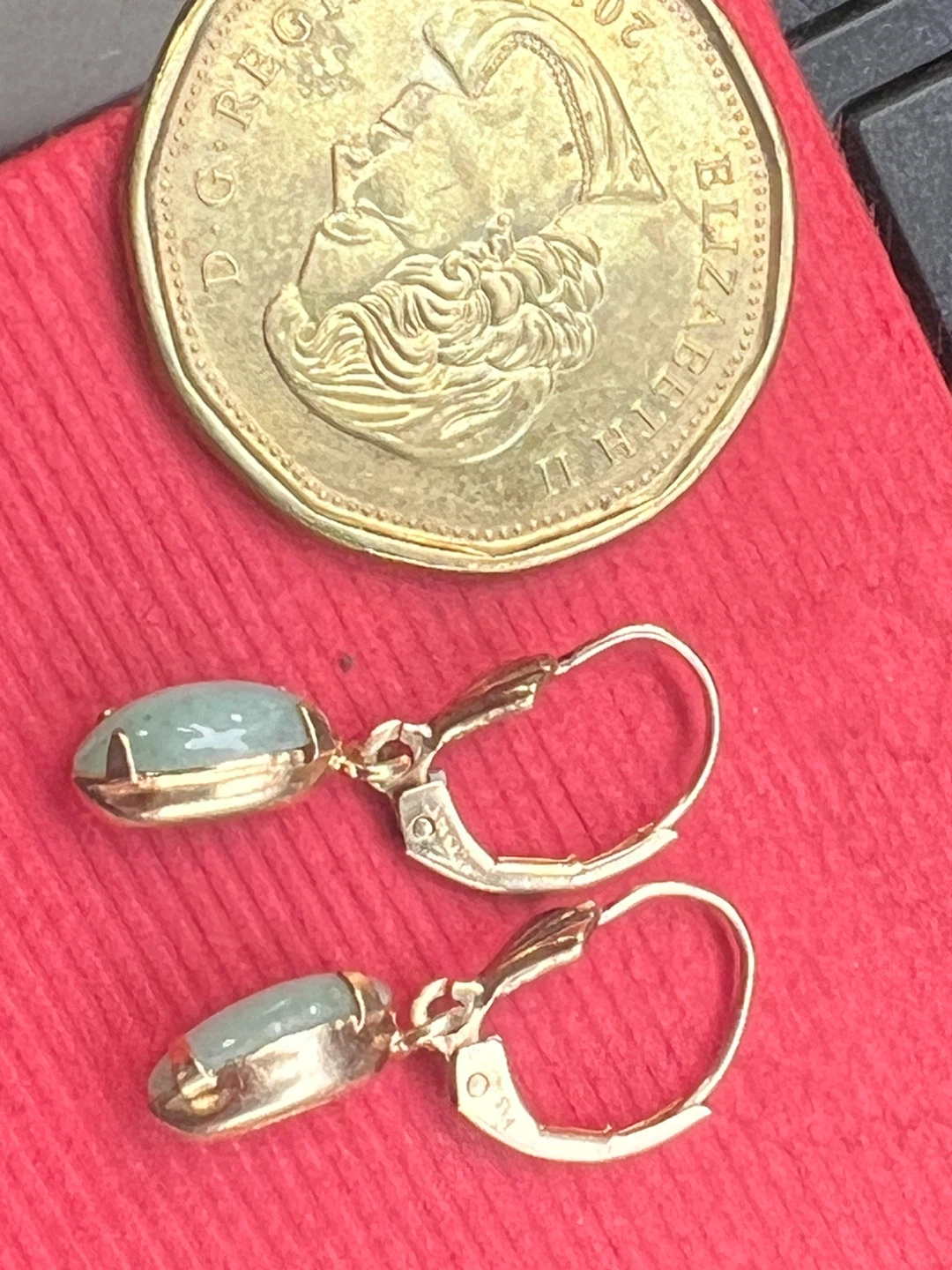 14k Gold and Jade Drop Earrings - photo 4