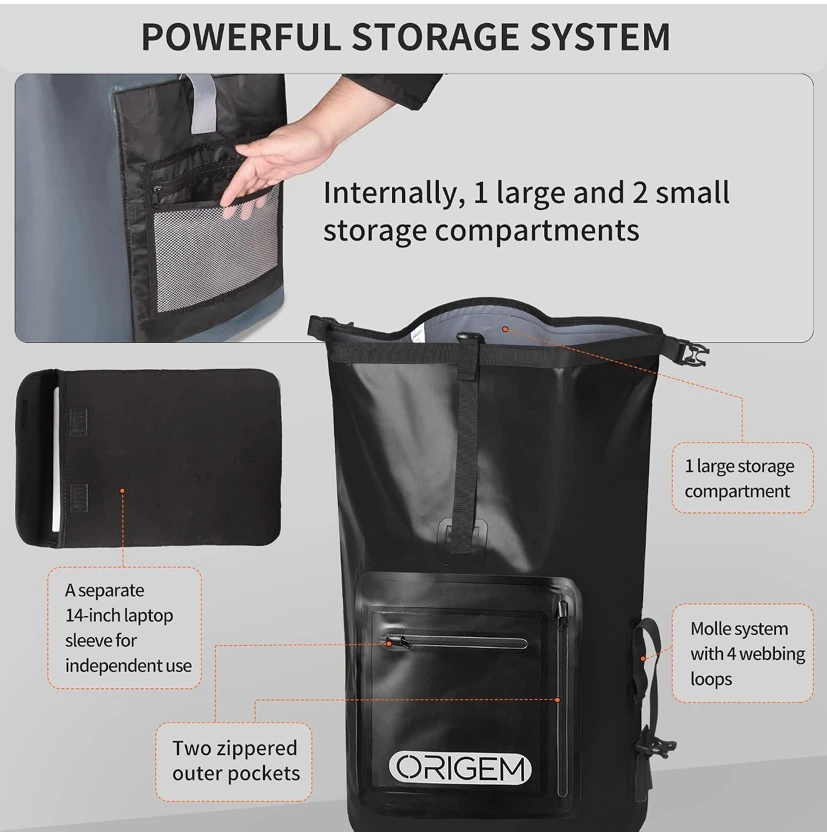 New Origem 85L Waterproof Backpack Dry Bag - photo 3