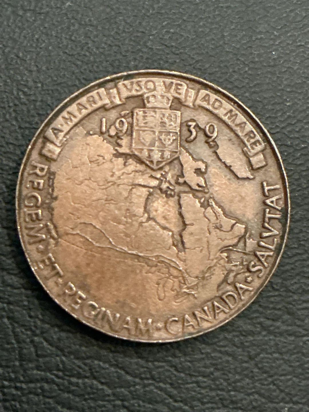1939 Canadian Royal Visit Commemorative Medal - photo 2