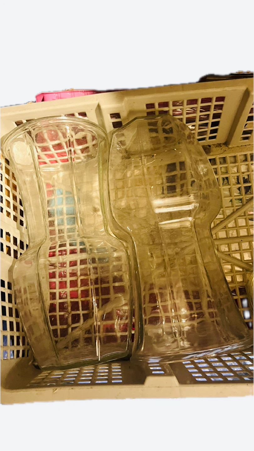 Set of two clear glass vases - photo 2