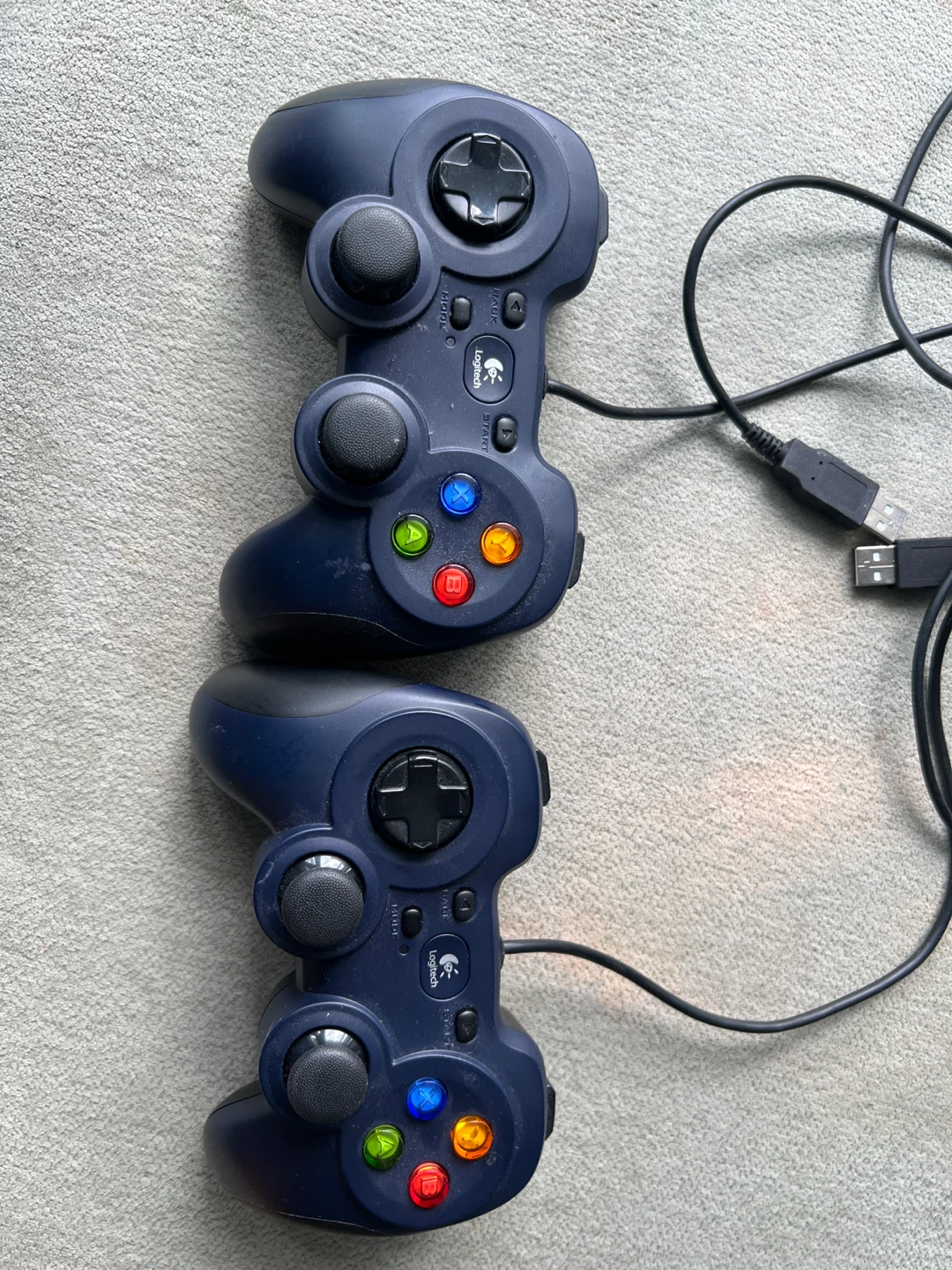 Two Logitech PC Gaming Controllers