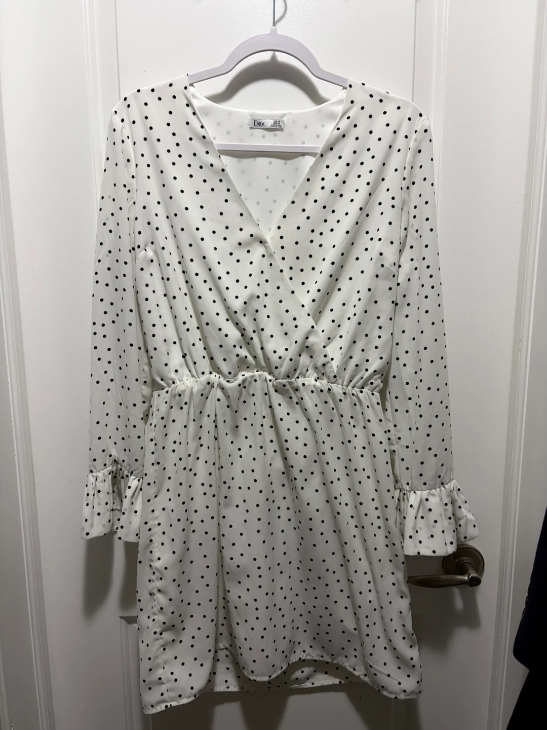 Dex Polka Dot Wrap Dress