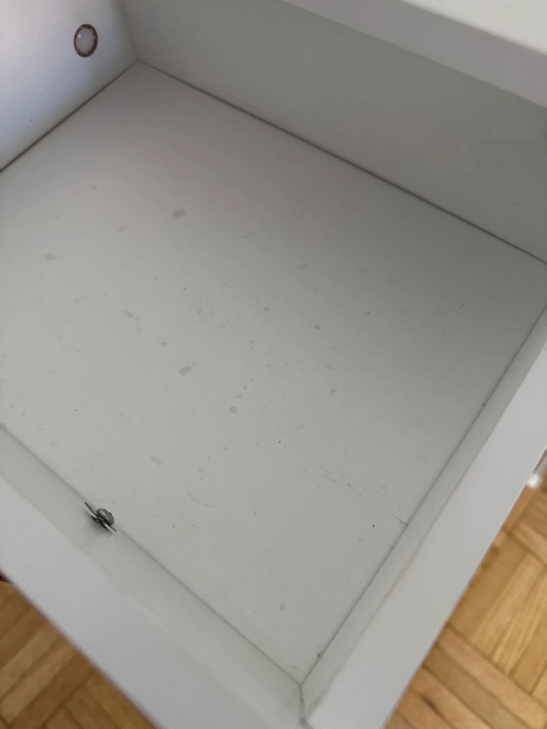 White Nightstand with One Drawer - photo 4
