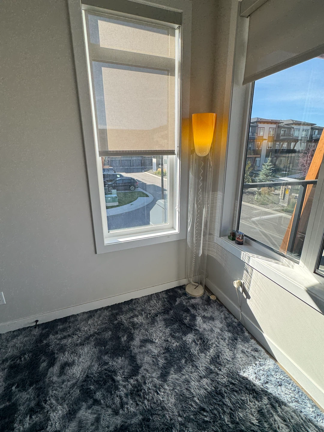Grey and Blue Shag Area Rug