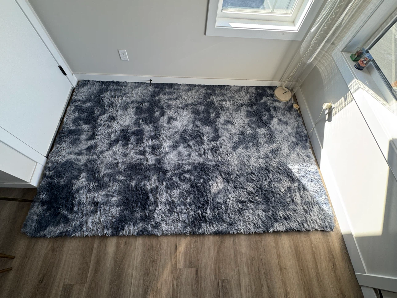 Grey and Blue Shag Area Rug - photo 2