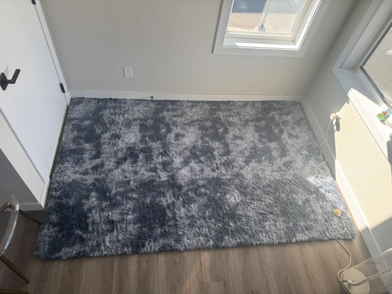 Grey and Blue Shag Area Rug - photo 5