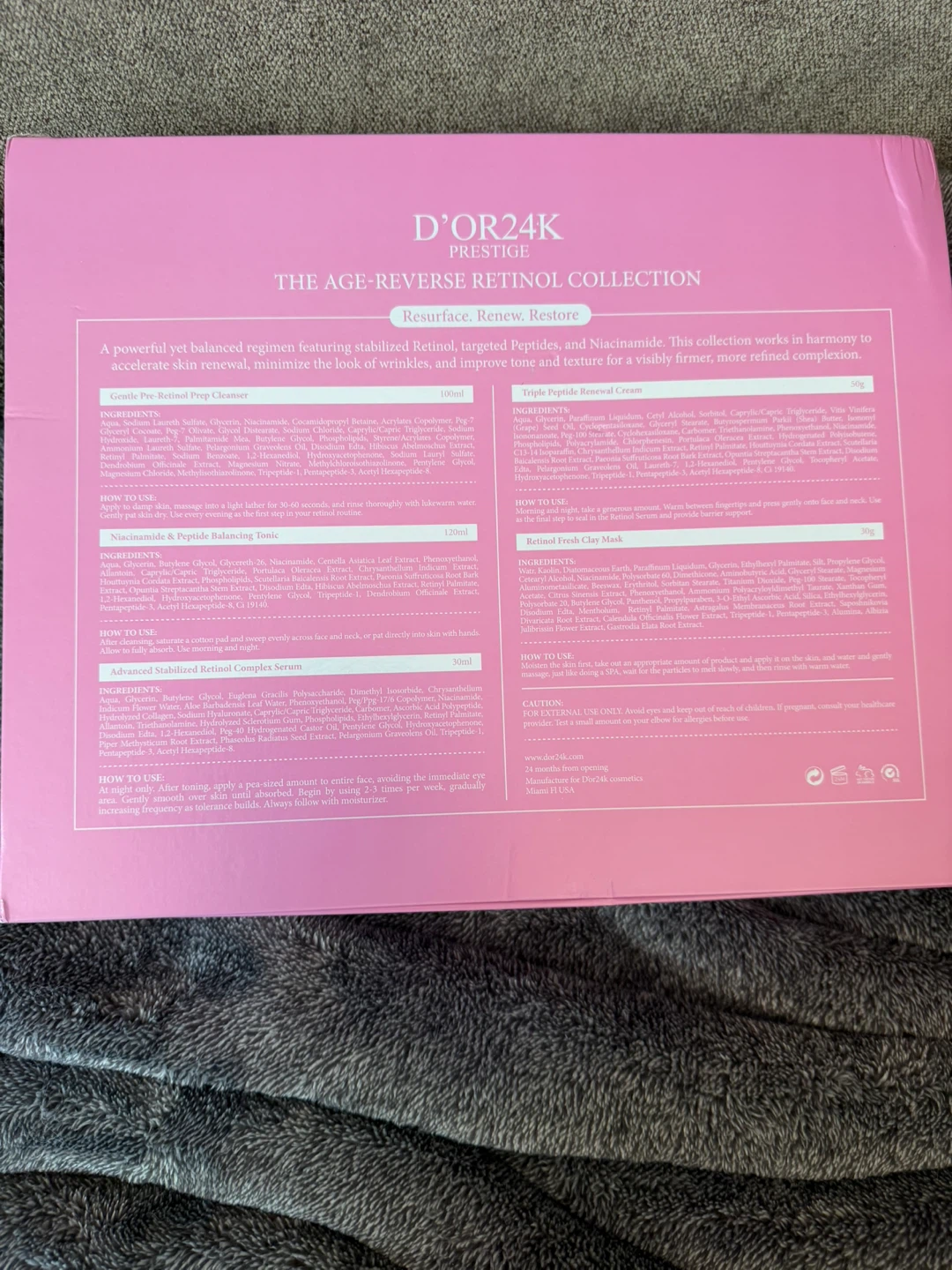 D'OR24K Prestige The Age-Reverse Retinol Collection