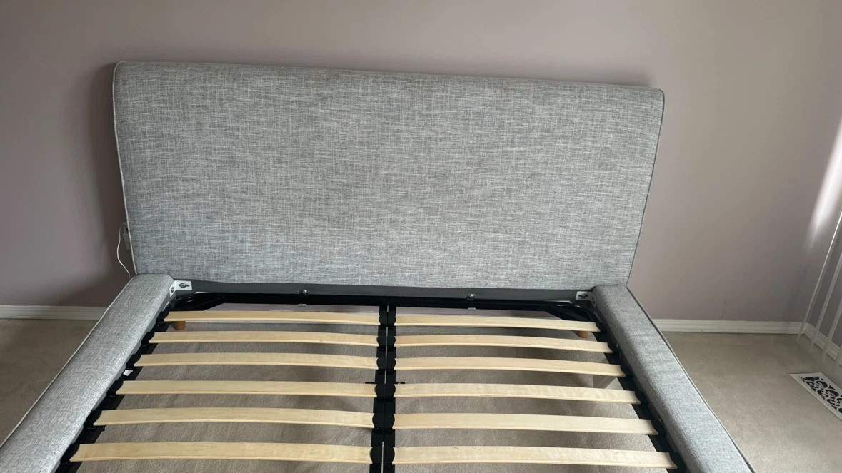 Grey Upholstered Bed Frame - photo 2
