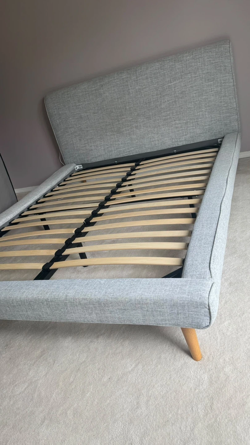 Grey Upholstered Bed Frame - photo 3