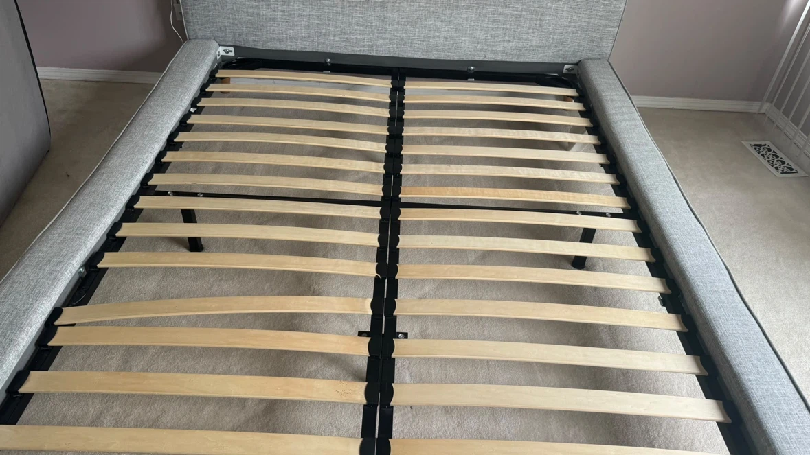 Grey Upholstered Bed Frame - photo 4
