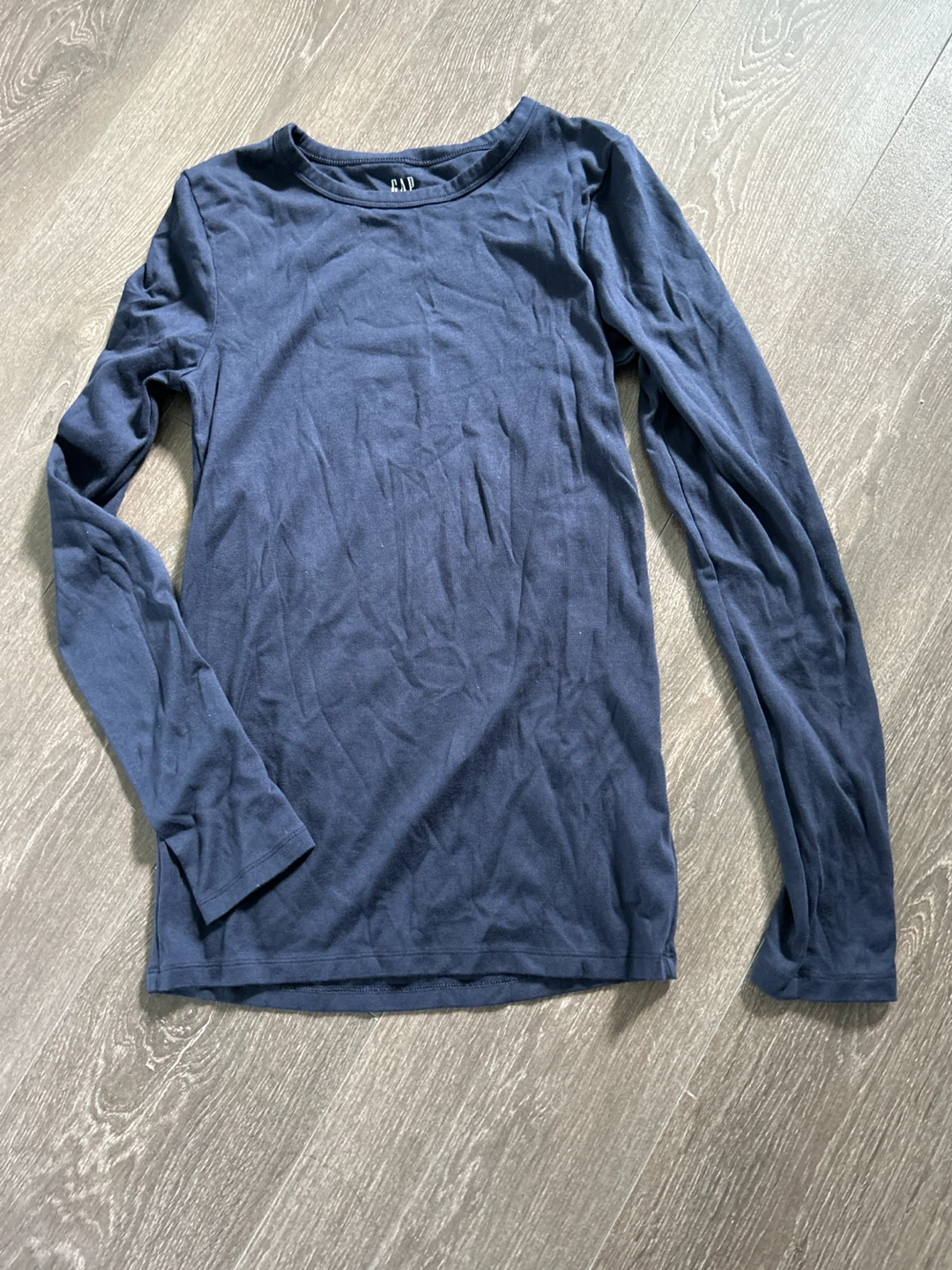 Gap Modern T Long Sleeve Shirt - Navy Blue - M Tall