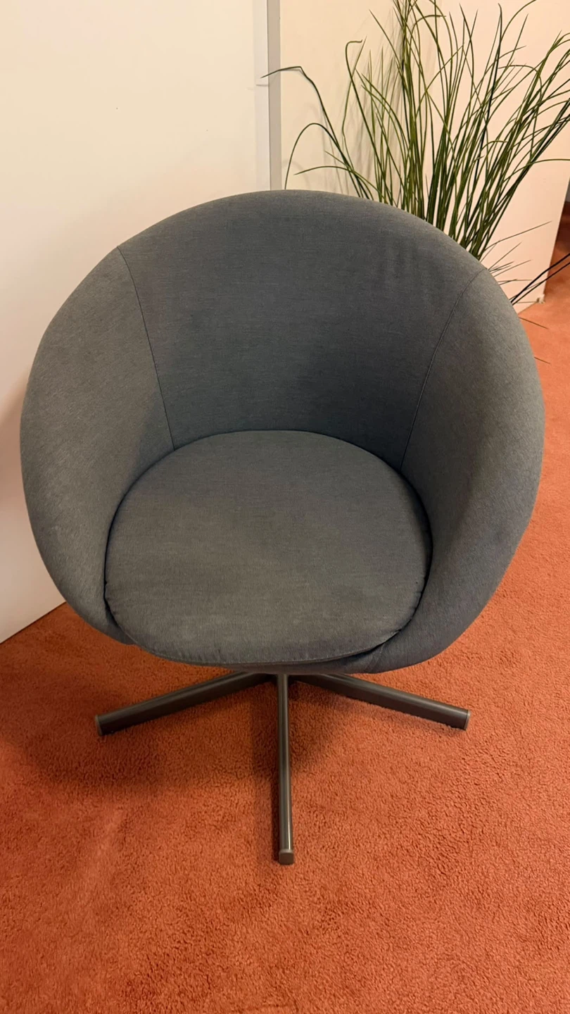 Modern Grey Swivel Accent Chair