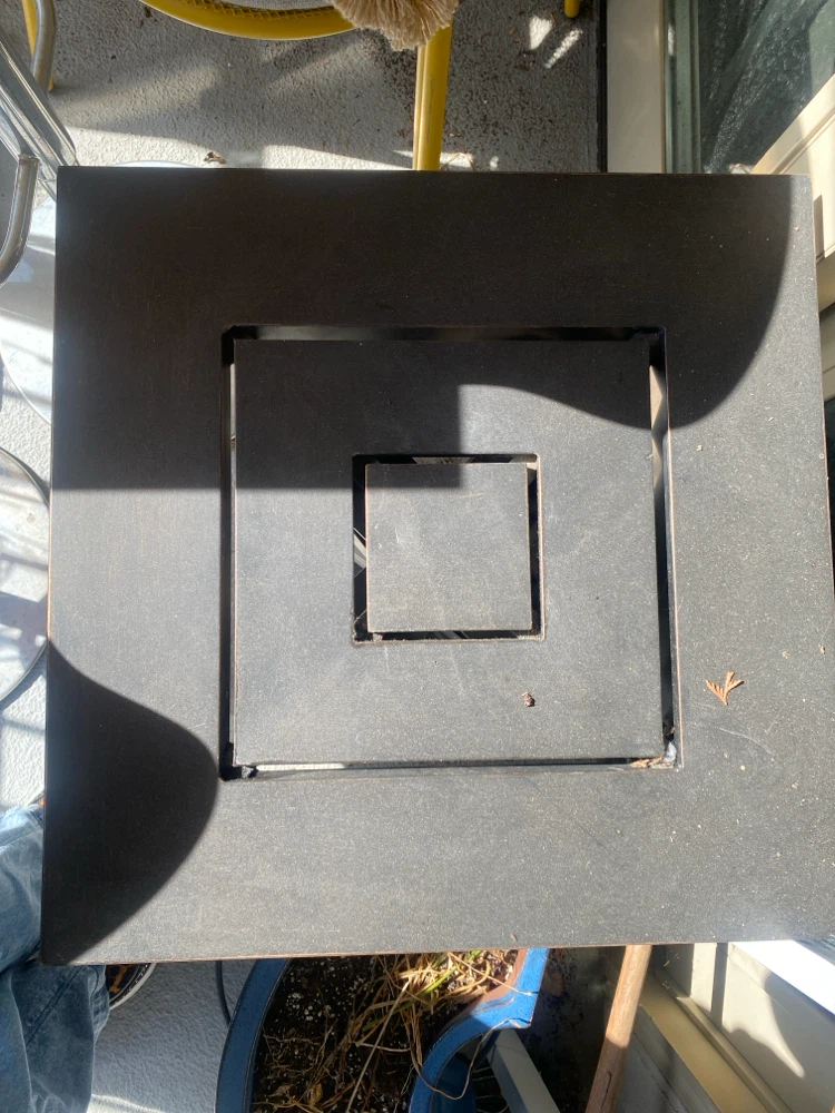 Square Metal Outdoor Side Table - photo 2