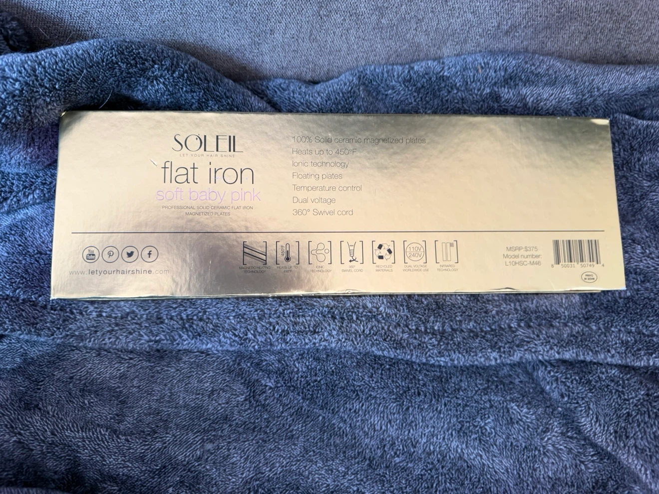 Soleil Flat Iron - Soft Baby Pink