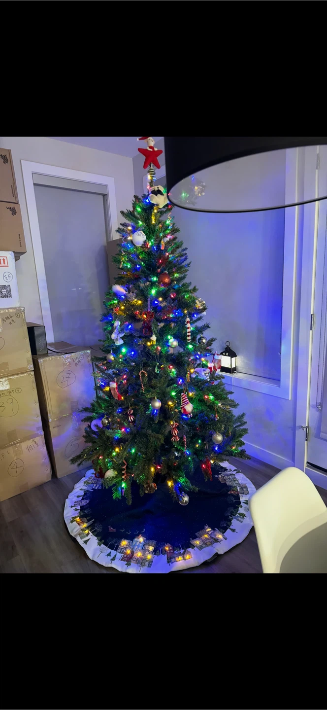 NOMA 7ft Pre-Lit Christmas Tree Complete Set