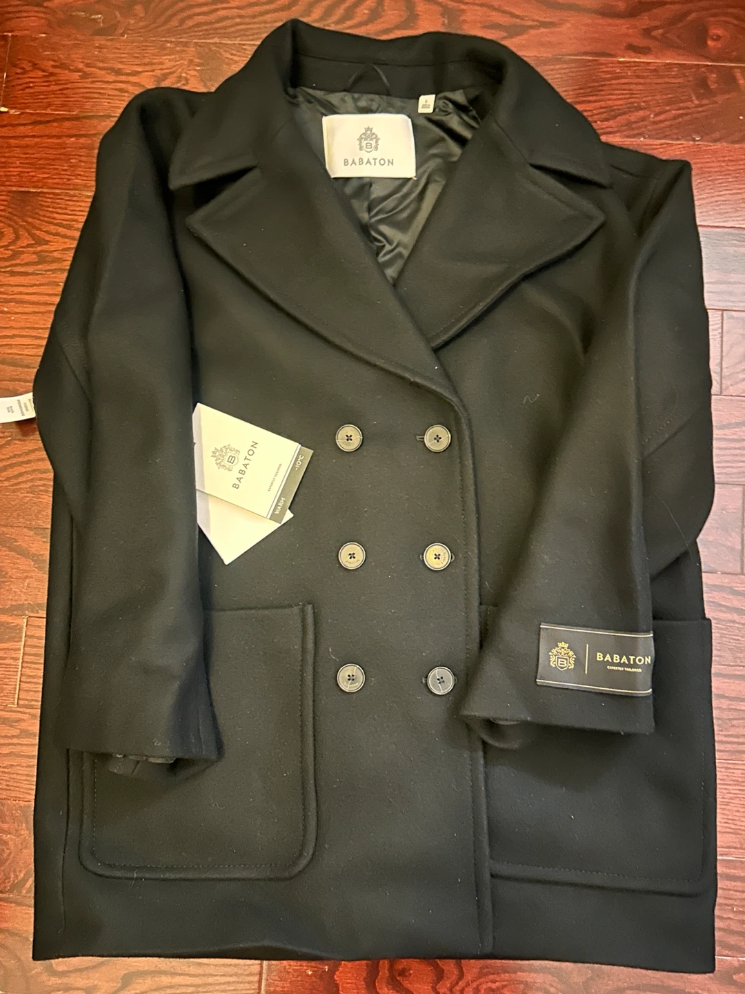 BRAND NEW Babaton Promenade Coat Black Size Large
