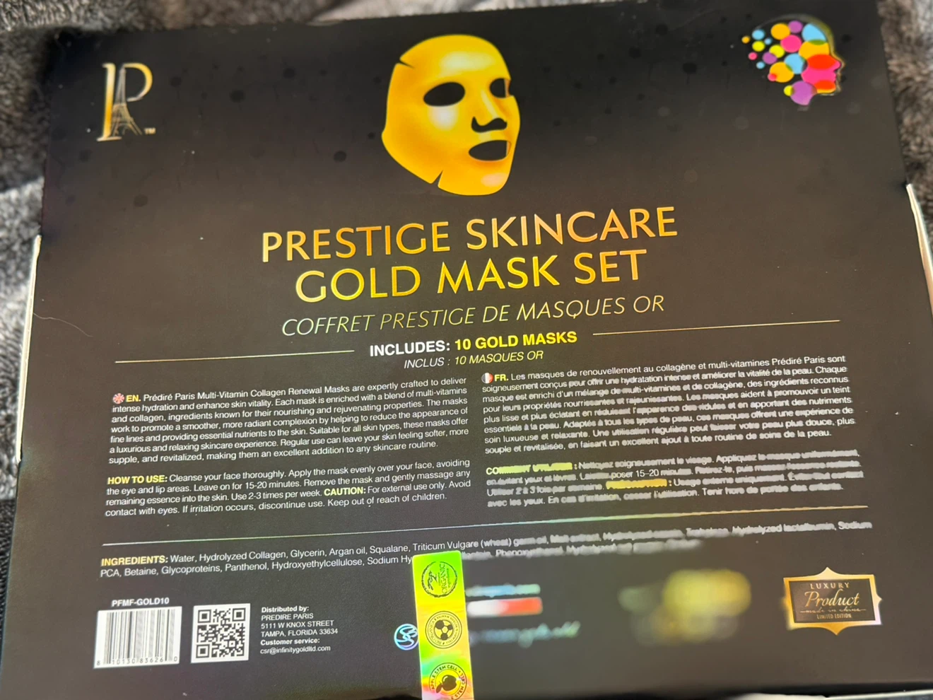 Predire Paris Prestige Skincare Gold Mask Set - photo 2