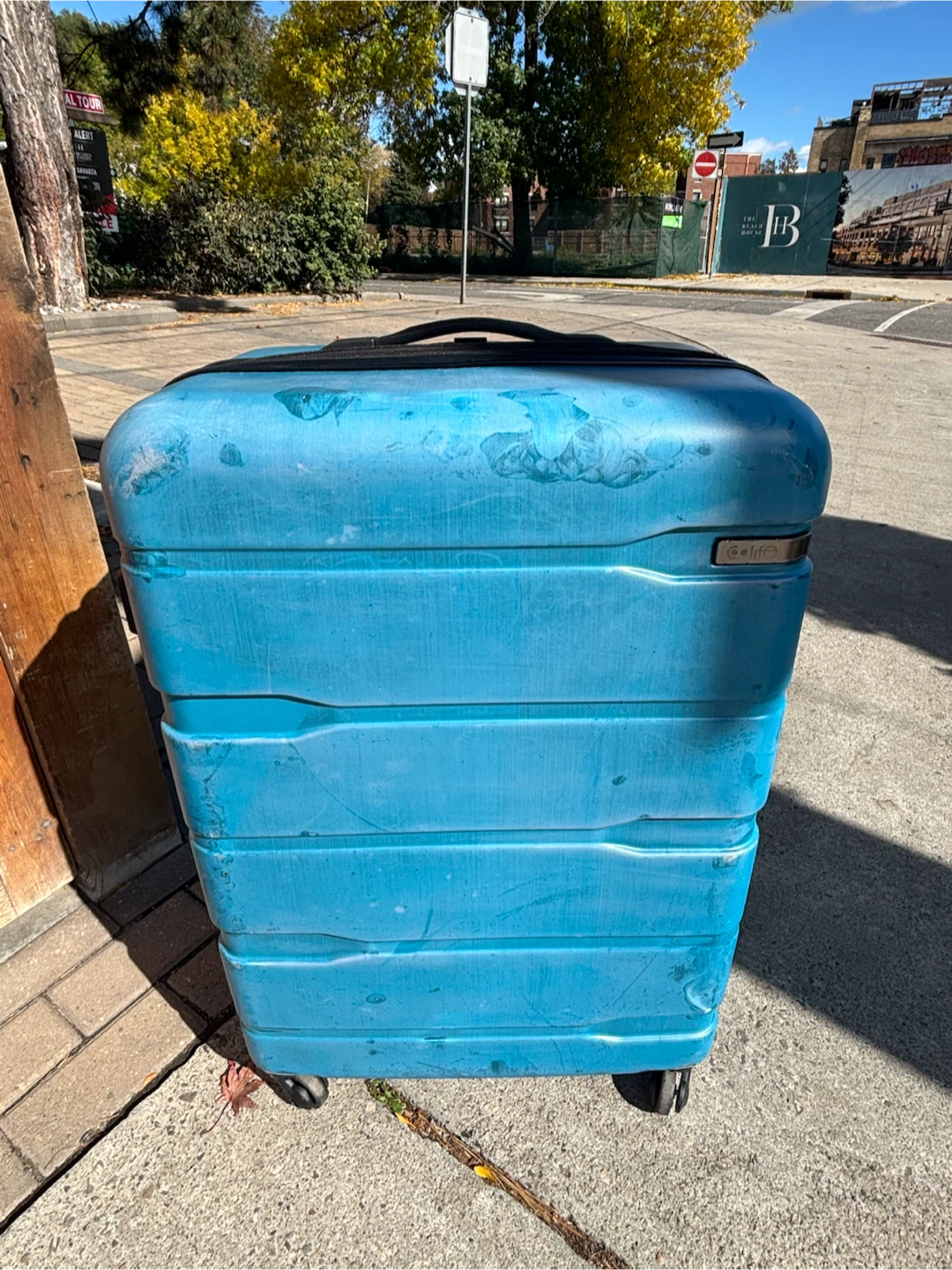 Large Check in GoLite Blue Hardside Spinner Suitcase
