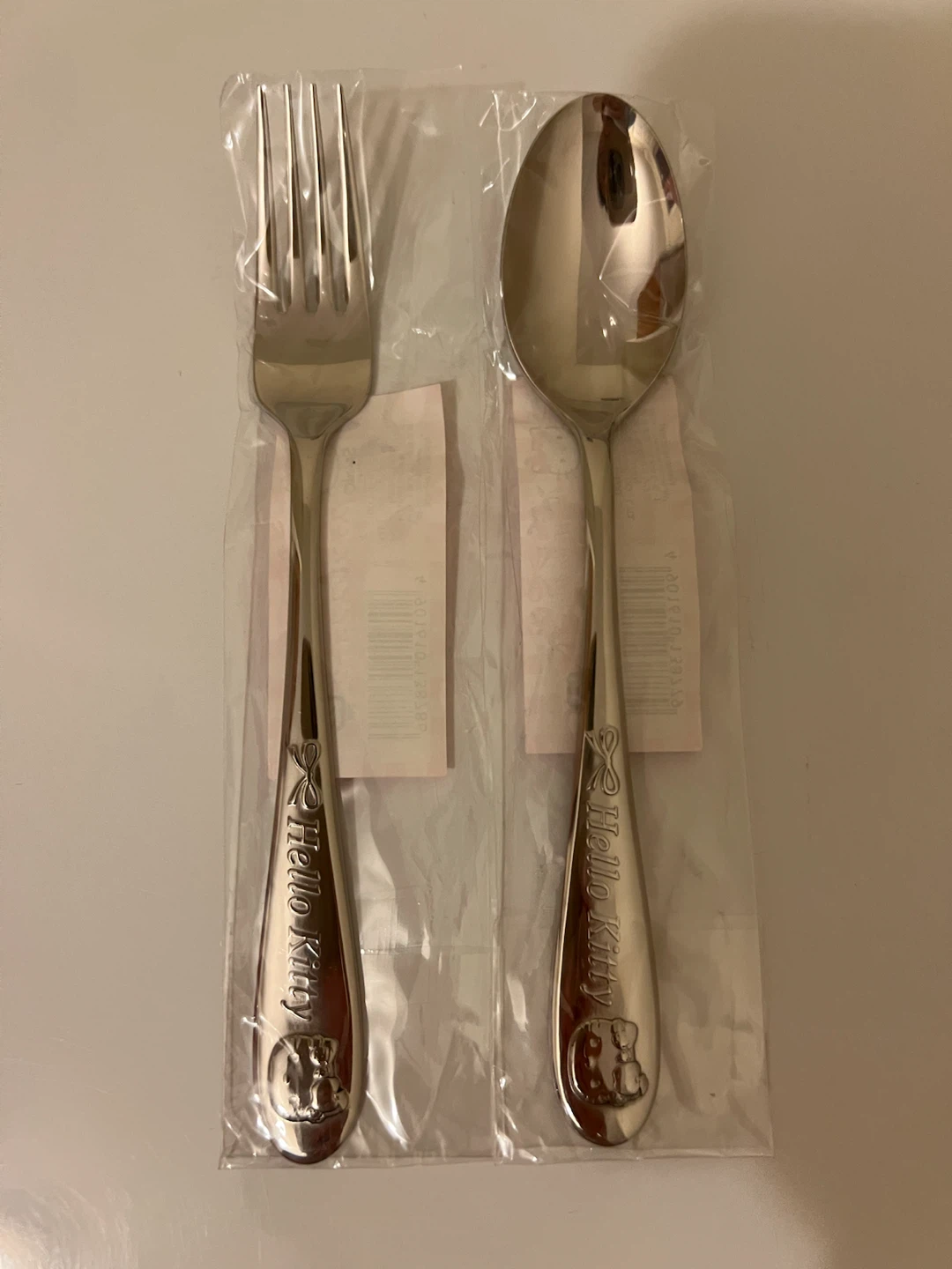 Hello Kitty 18-10 Stainless Steel Spoon and Fork Set