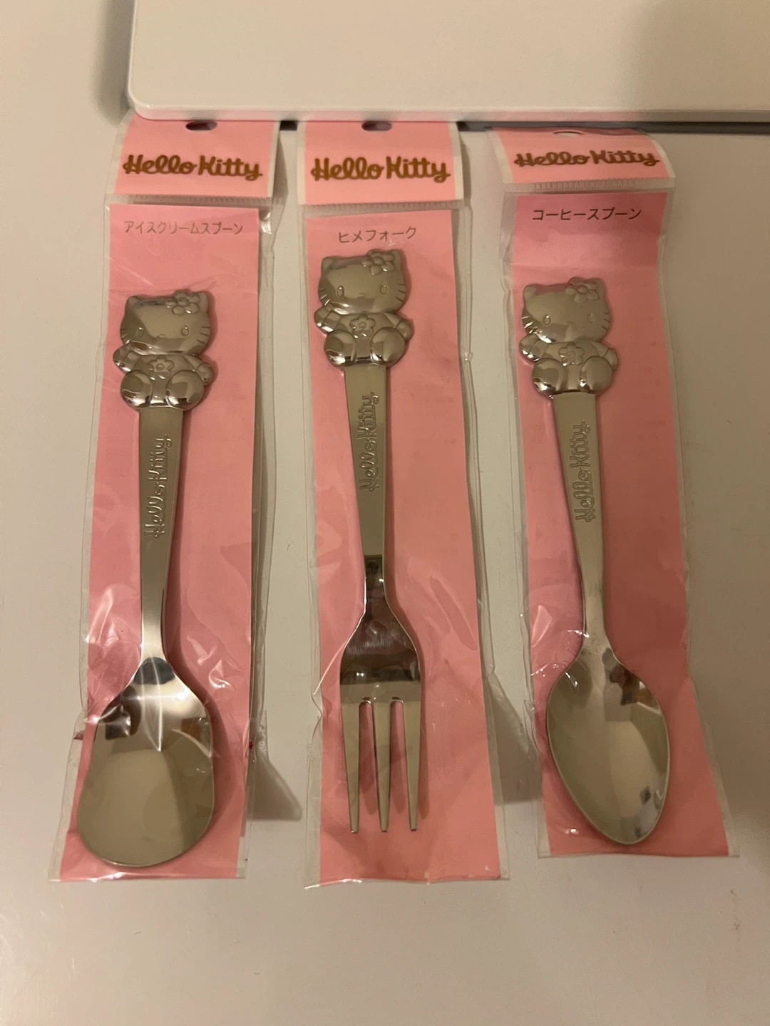 Set of 3 Hello Kitty 18-8 Stainless Steel Cutlery
