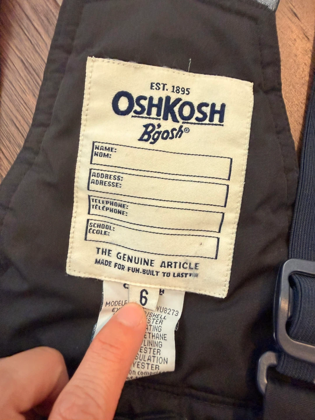 OshKosh B'gosh Black Snow Pants Size 6 - photo 3