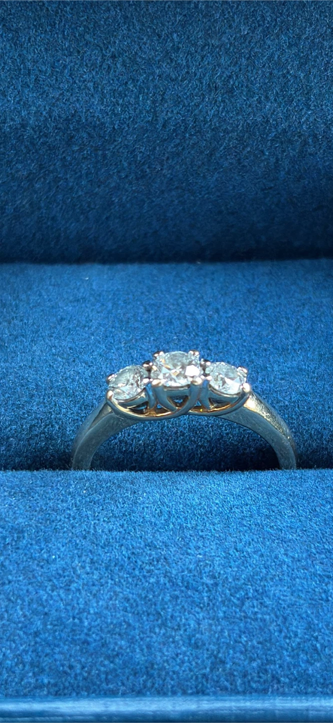 14k Yellow Gold 3-Stone Diamond Ring