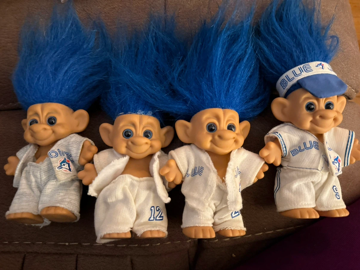 Set of 4 Toronto Blue Jays Troll Dolls