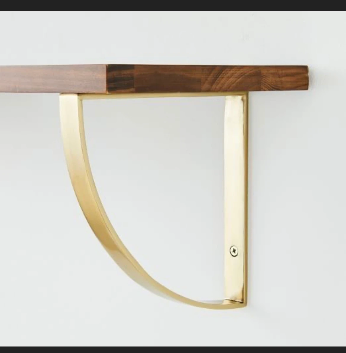 6 Brass Shelving Brackets - photo 2