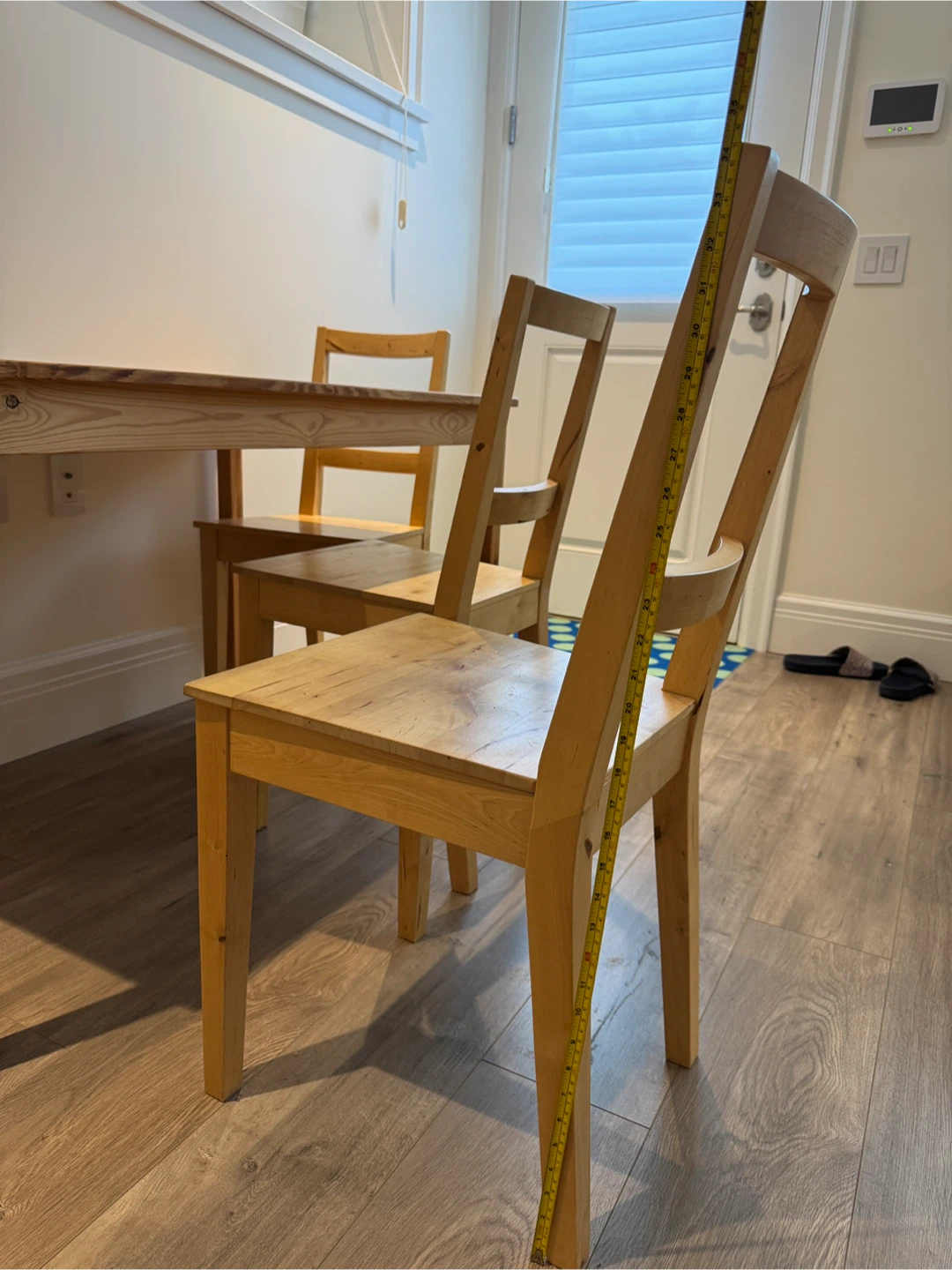 Solid wood dining table with 4 chairs - photo 3