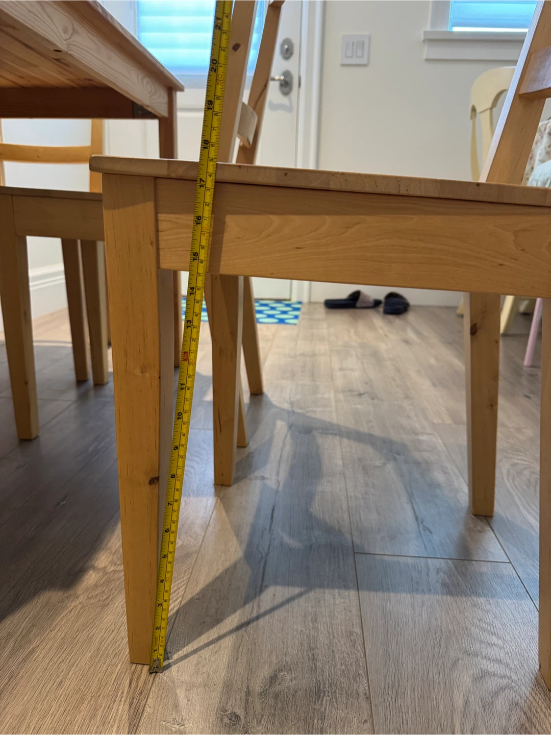 Solid wood dining table with 4 chairs - photo 4