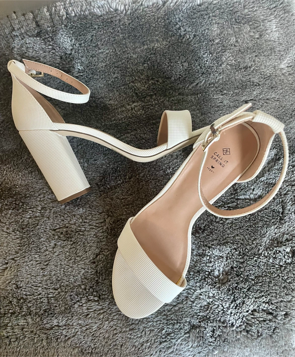 Call It Spring Off brand new !! White Block Heel Sandals