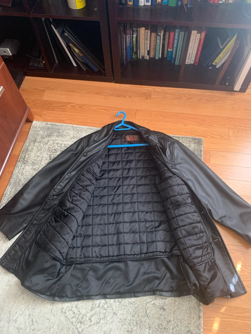Danier Men's Black Leather Jacket Size XL - photo 3