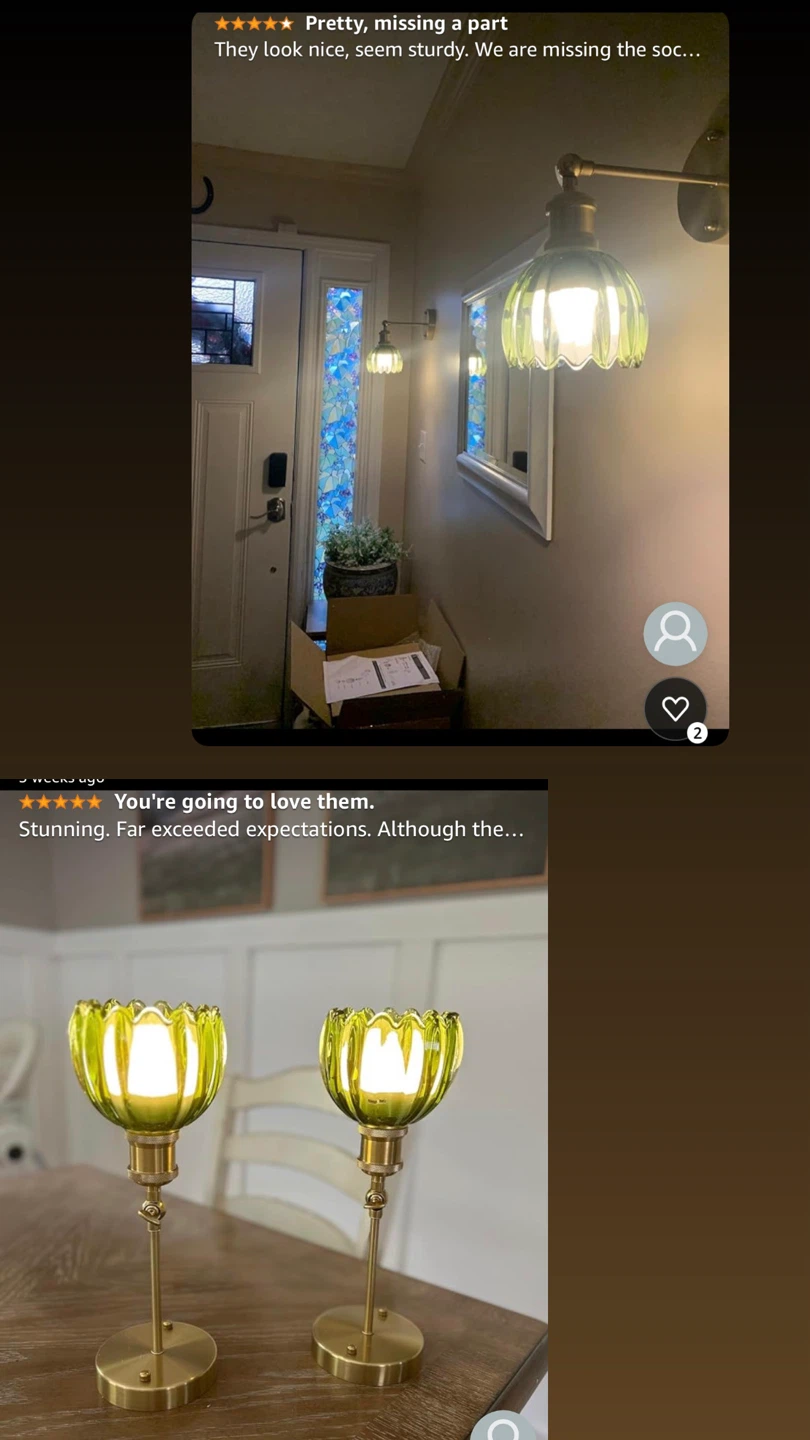 Wall Sconce Set of 2 light night lights - photo 5