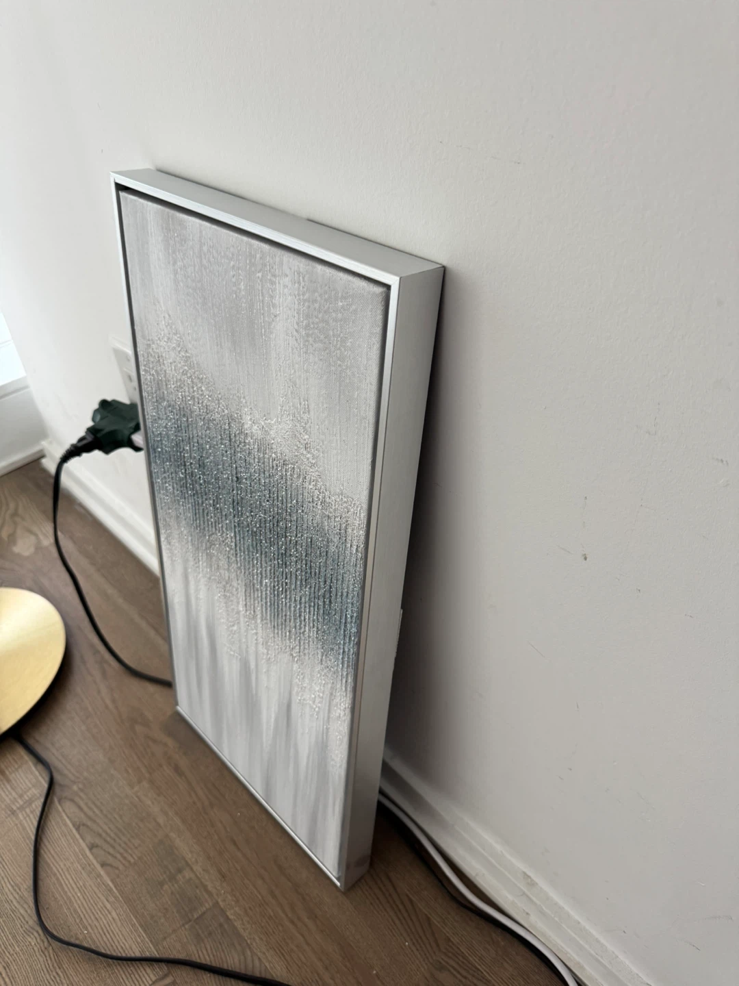Abstract Silver and Grey Textured Wall Art - photo 5