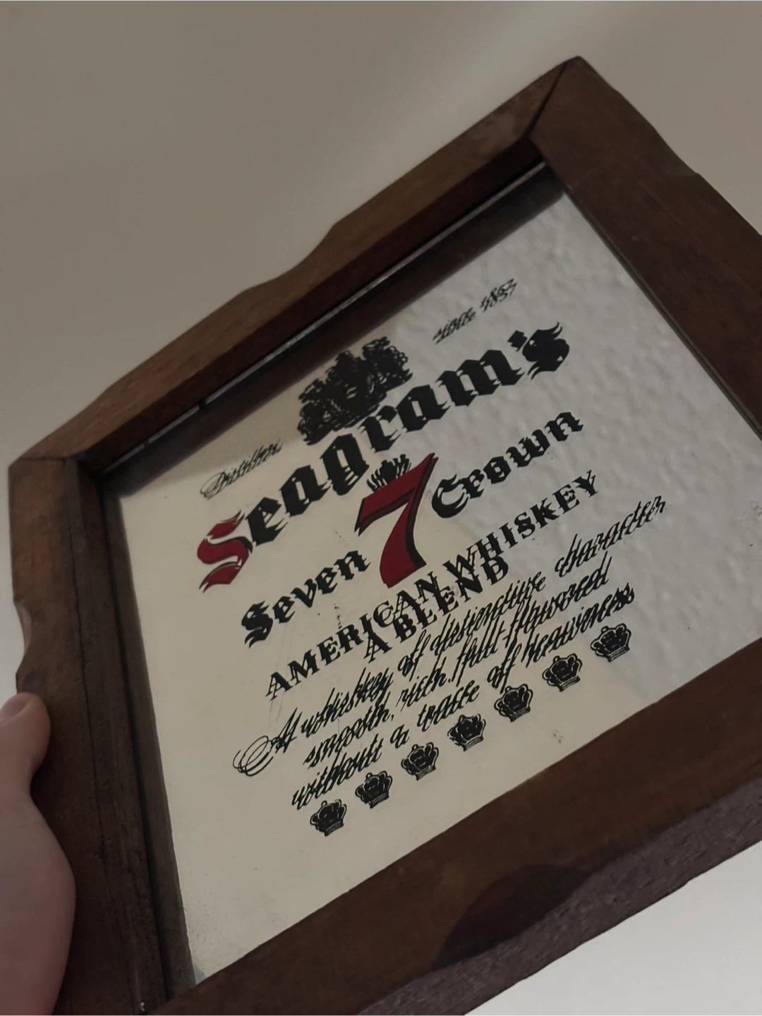 Seagram's Seven Crown vintage wall mirror - photo 3