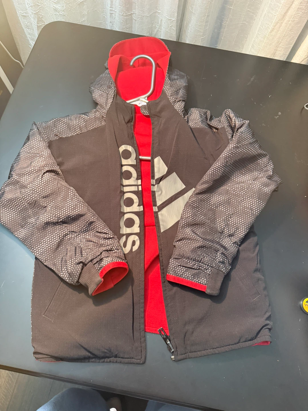 Adidas Reversible Youth Jacket Red/Black - photo 2