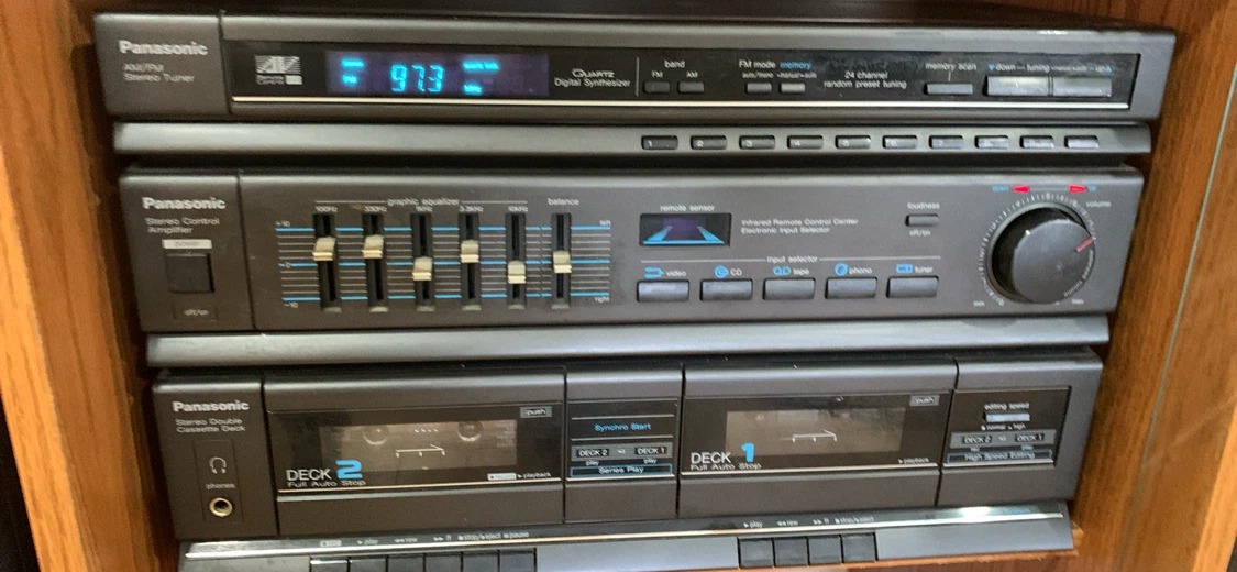 Panasonic Stereo System with Cabinet