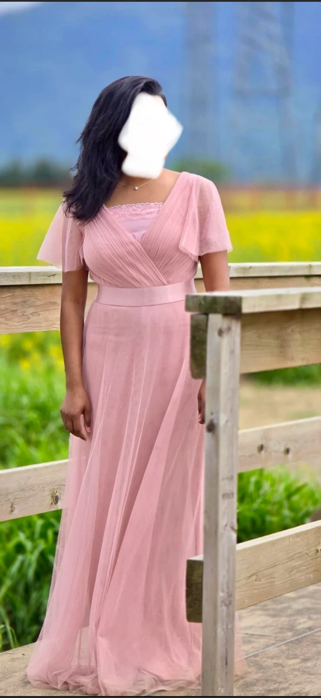 Pink Tulle Maxi Dress