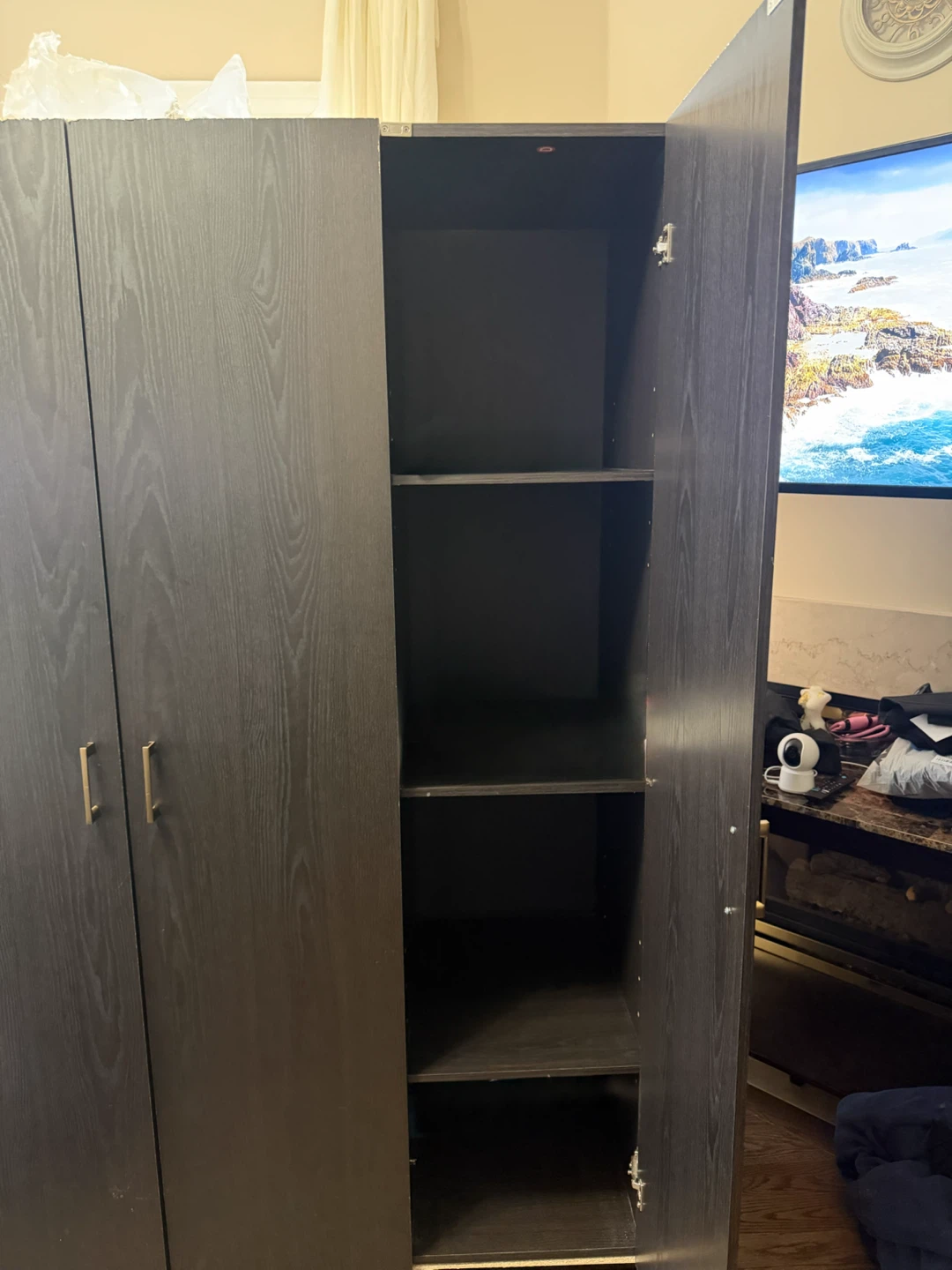 3 door dark brown wardrobe - photo 3