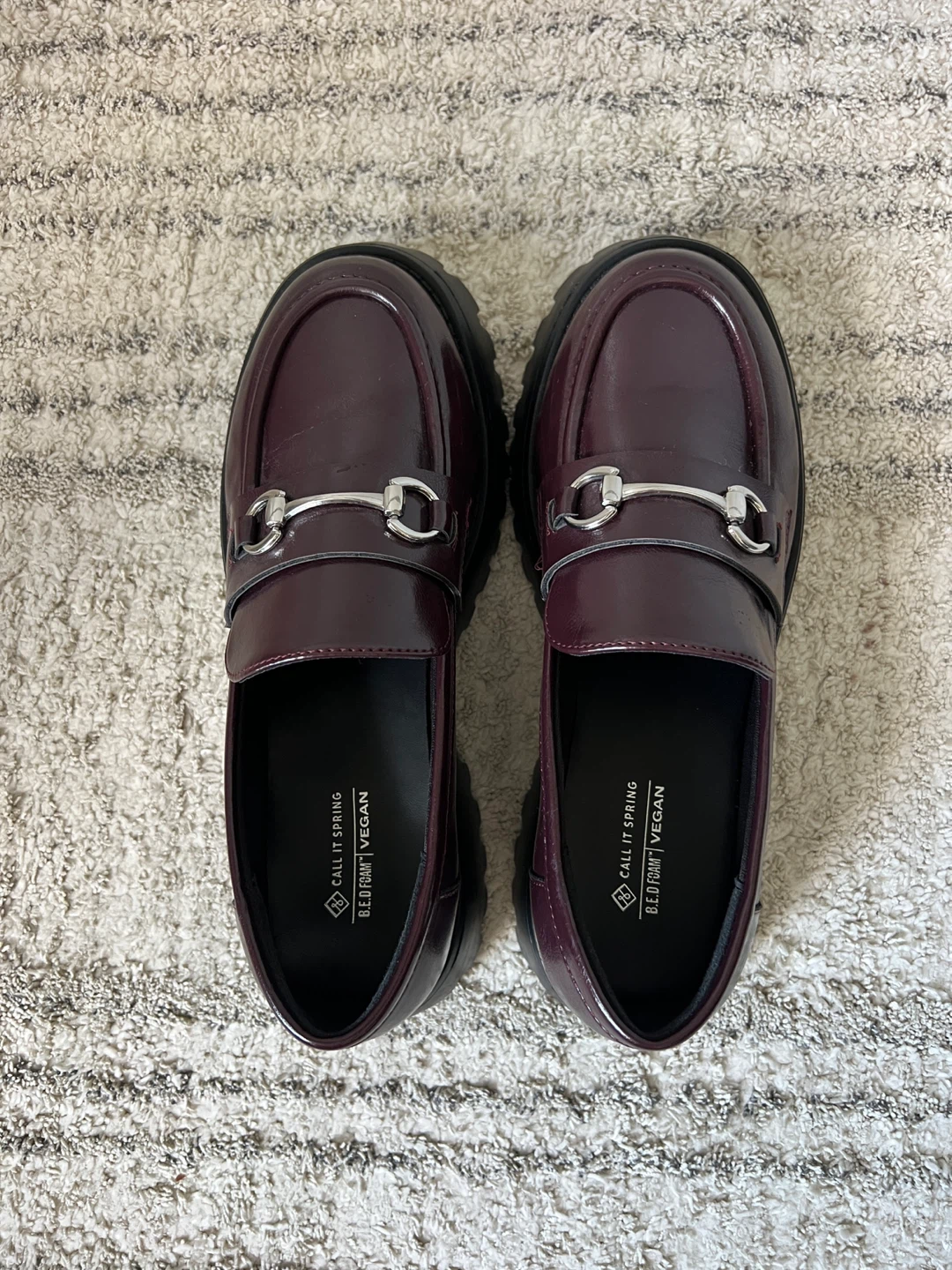 Burgundy Loafers size 8W - photo 5