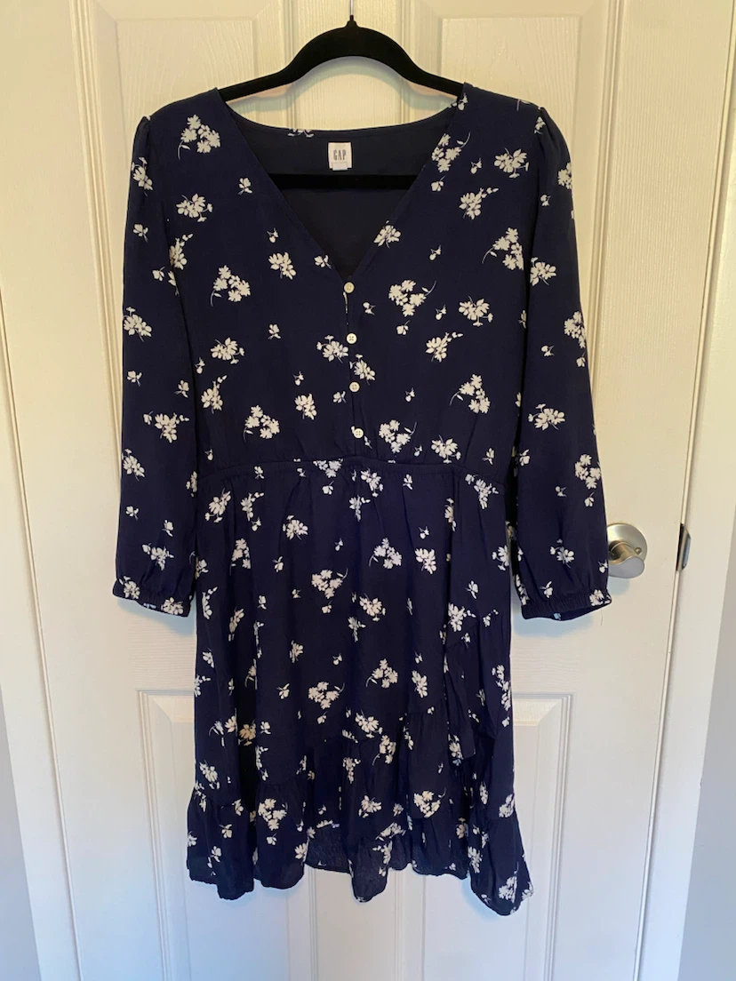 Floral Long-Sleeve Mini Dress