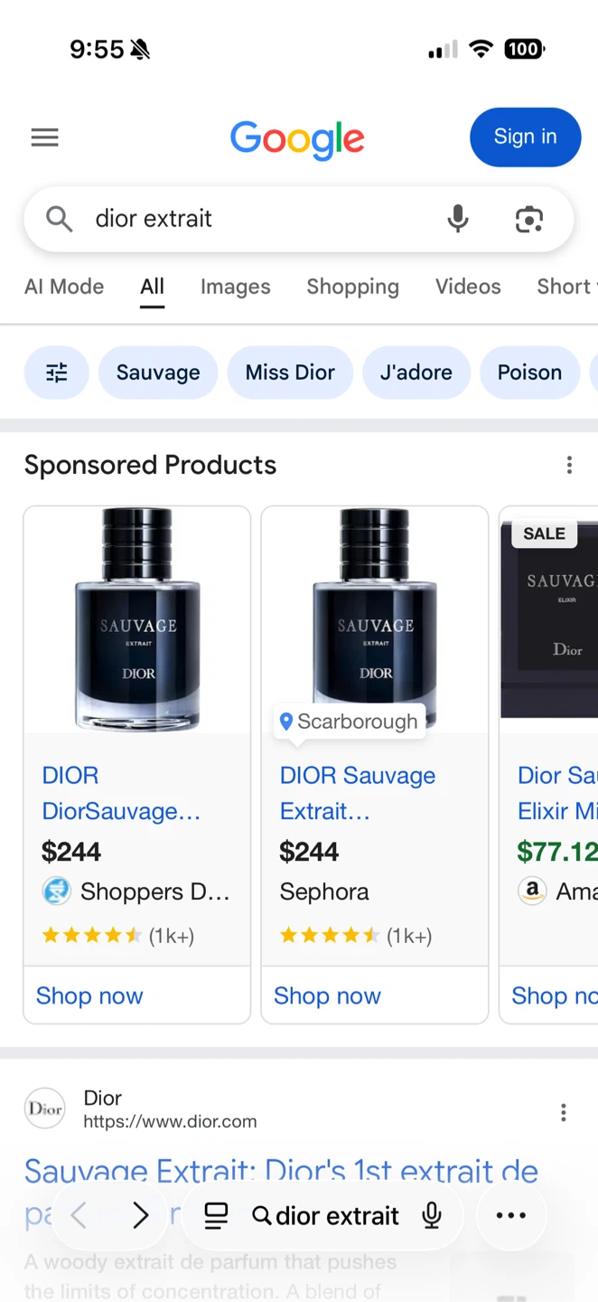 Dior Sauvage Extrait de Parfum