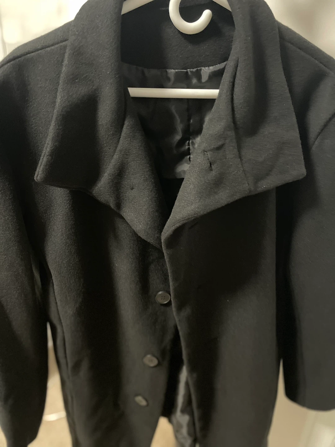 Black Mid-Length Coat gents