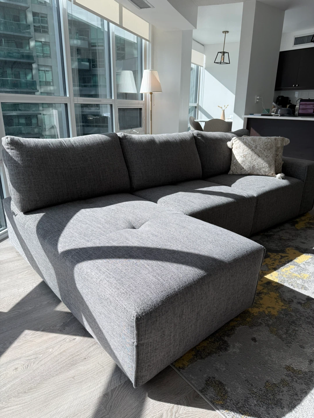 Grey Sectional with Chaise – Purchased from The Brick - photo 3
