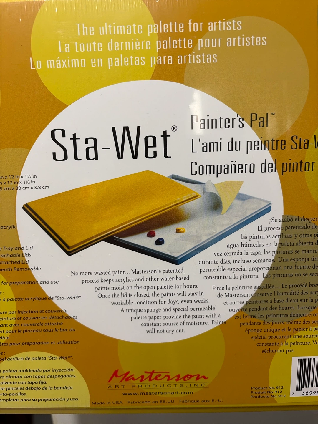 Masterson Sta-Wet Painter's Pal Palette