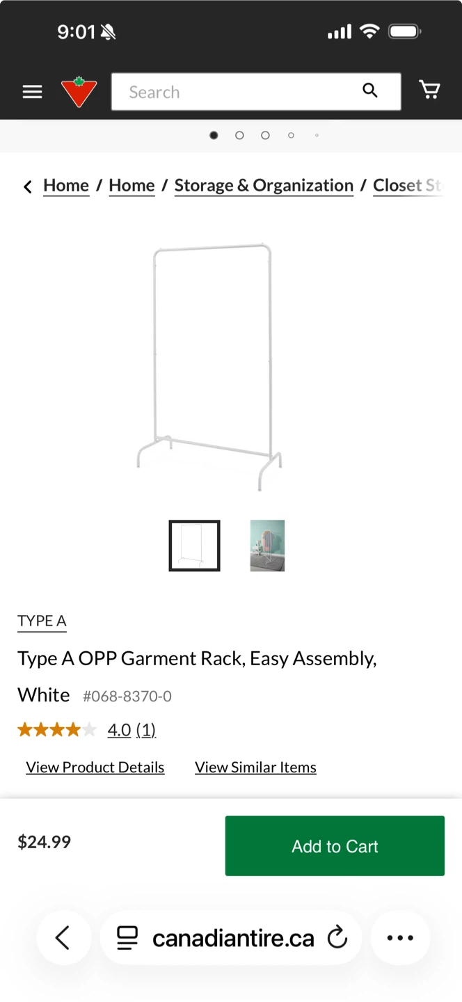 Garment Rack, White