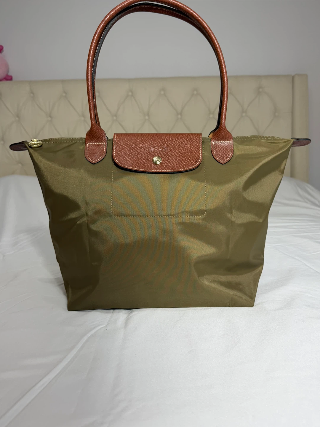 Longchamp Le Pliage Olive Green Tote brand new - photo 3