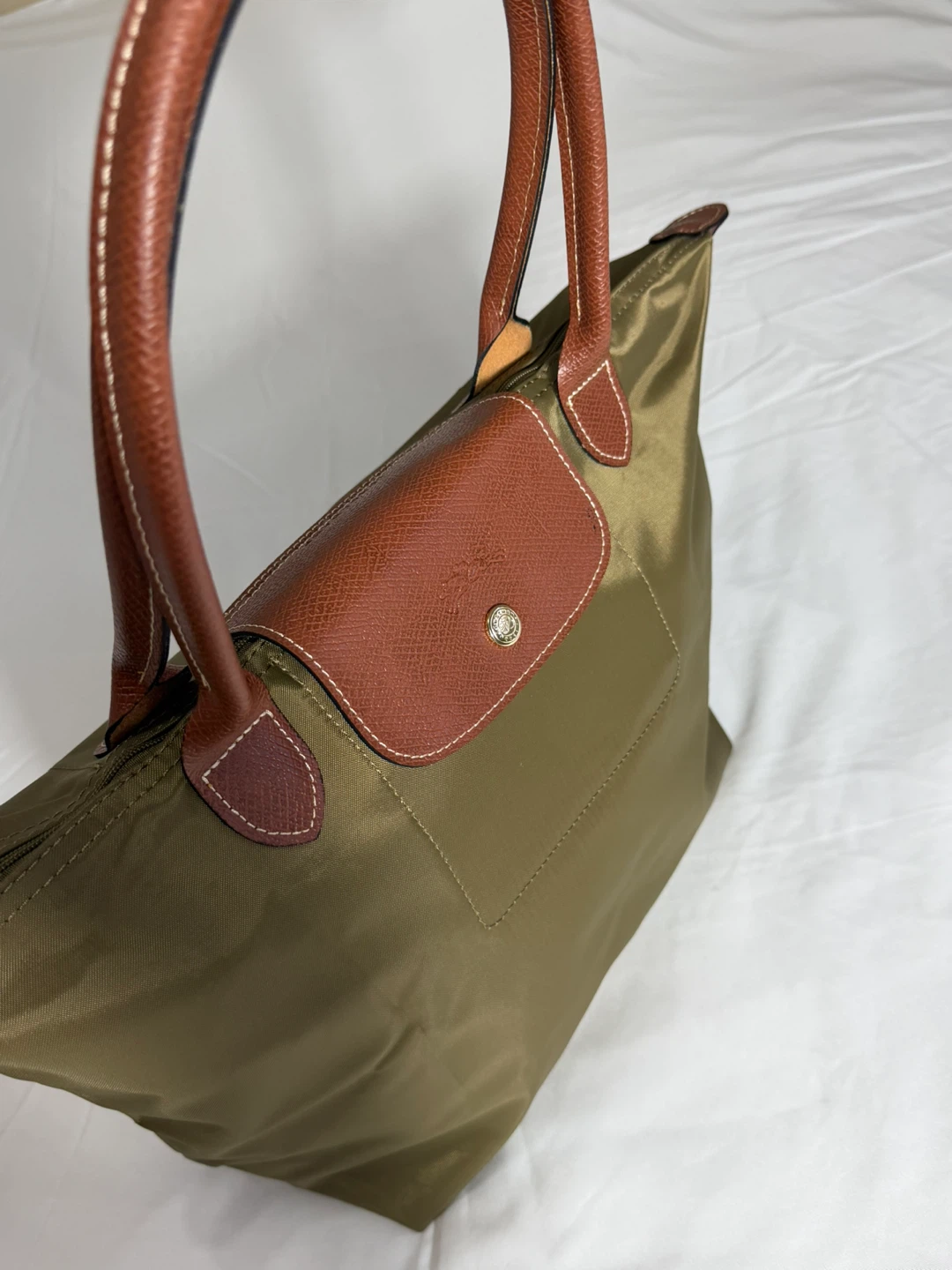 Longchamp Le Pliage Olive Green Tote brand new - photo 4