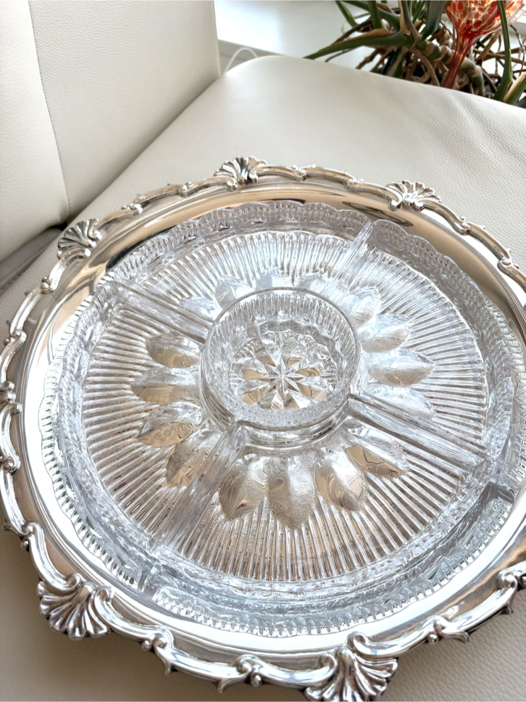 Primrose Plate E.P. Copper Serving Tray with Glass Insert - photo 2